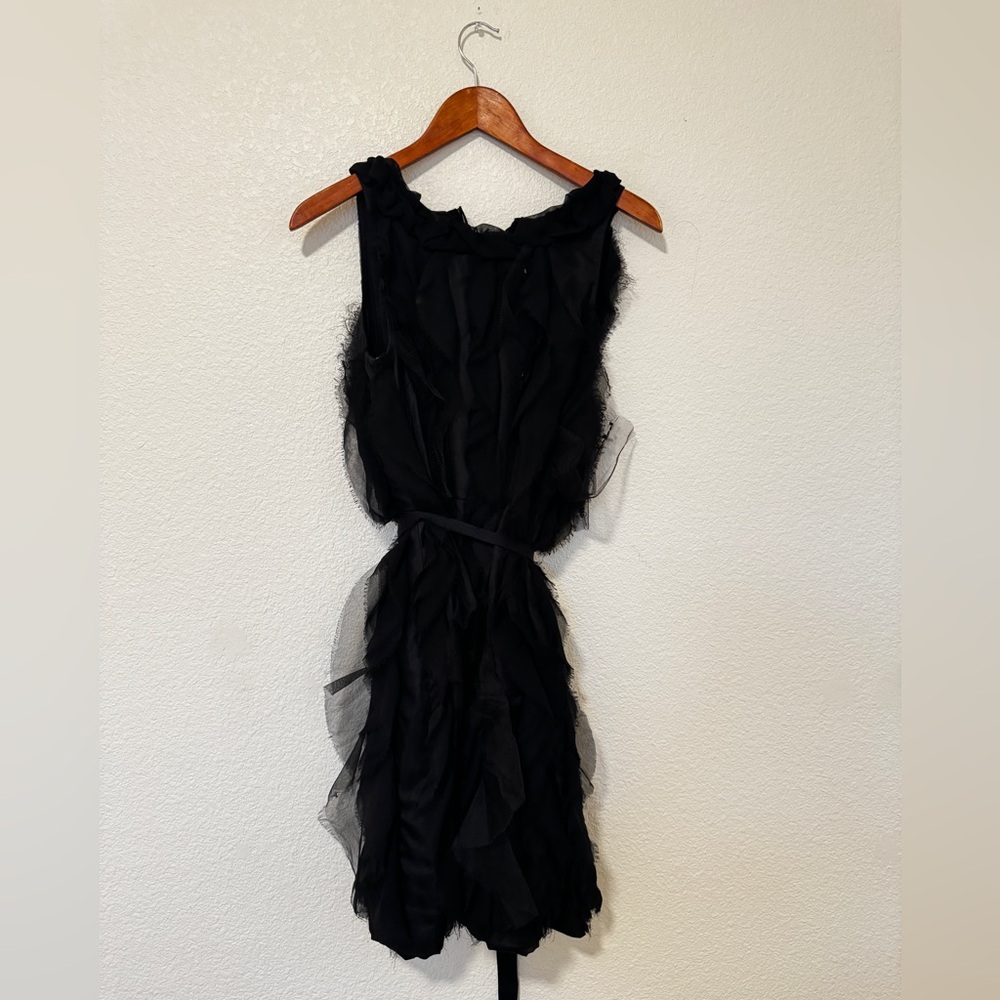 Vera Wang Black Satin Dress